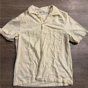 Zara Men's Light Yellow Casual Shirt